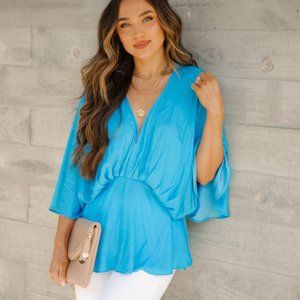 Brand New - Satin Drape Blouse